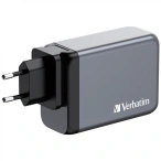 VERBATIM Incarcator VERBATIM GNC-240, 3x USB-C, 1x USB-A, Silver - IT-Fashion.ro