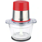 HEINNER Tocator de legume Heinner Cayenne 1 HMC-D300RD, 300W, capacitate 1 L, bol din sticla, lame din inox, 2 viteze, Rosu - IT-Fashion.ro