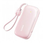 Baseus Baterie Externa BASEUS EnerFill FC21 Qpow 3 Ultra, 10000mAh, 45W, QC + PD, 1 x USB-A - 1 x USB-C, Pink - IT-Fashion.ro
