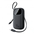 Baseus Baterie Externa BASEUS EnerFill FC31 Qpow 3, 10000mAh, 45W, QC + PD, 1 x Lightning - 1 x USB-A - 2 x USB-C, Black - IT-Fashion.ro