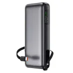 Canon PowerBank ACEFAST M22-20000, 20000 mAh, 130 W, Display Digital, USB-C, USB, Cablu USB-C integrat, Gray - IT-Fashion.ro