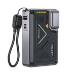 Yesido PowerBank YESIDO YP89, 1 x USB Type-C, 1 x USB, 1 x Lightning, Incarcare wireless, 10000mAh, 22.5W, Gray + Cablu USB-C - Lightning - IT-Fashion.ro