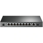 TP-LINK Switch TP-LINK TL-SG1210P, 8 porturi, PoE+, Black - IT-Fashion.ro