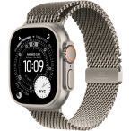 Apple APPLE Watch Ultra 3, GPS + Cellular, Carcasa Natural Titanium 49mm, Natural Titanium Milanese Loop - Large - IT-Fashion.ro