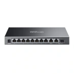 TP-LINK Switch TP-LINK ES210GP, 8-Port Gigabit PoE+ Switch with 1 SFP Slot, 63W, Black - IT-Fashion.ro