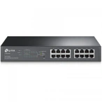 TP-LINK Switch TP-LINK Gigabit Easy Smart TL-SG1016PE, 16 porturi (8 PoE+), Black - IT-Fashion.ro