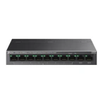 TP-LINK Switch TP-LINK LS1210P, 8-Port Fast Ethernet PoE+ Switch with 2 Gigabit Uplink Ports, 96W, Black - IT-Fashion.ro